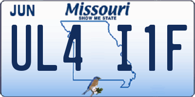 MO license plate UL4I1F