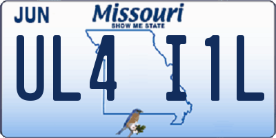 MO license plate UL4I1L