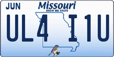 MO license plate UL4I1U