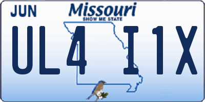 MO license plate UL4I1X