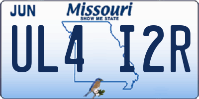 MO license plate UL4I2R