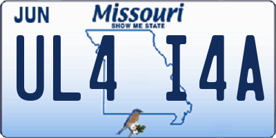 MO license plate UL4I4A