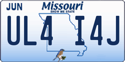 MO license plate UL4I4J