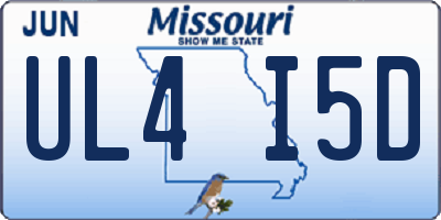 MO license plate UL4I5D