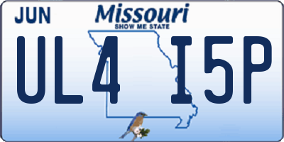 MO license plate UL4I5P