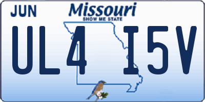 MO license plate UL4I5V