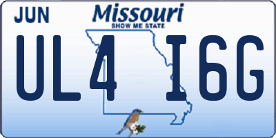 MO license plate UL4I6G