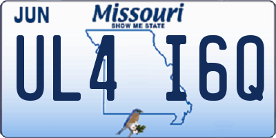 MO license plate UL4I6Q