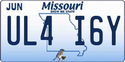 MO license plate UL4I6Y