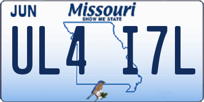 MO license plate UL4I7L