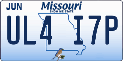 MO license plate UL4I7P