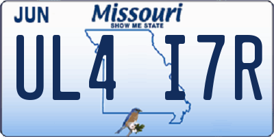 MO license plate UL4I7R