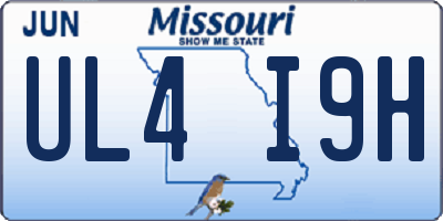 MO license plate UL4I9H