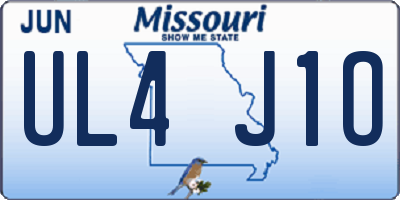 MO license plate UL4J1O