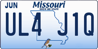 MO license plate UL4J1Q