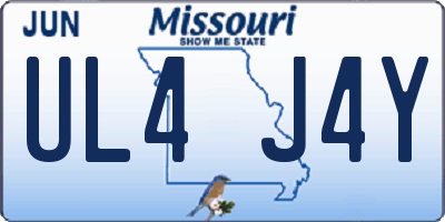 MO license plate UL4J4Y