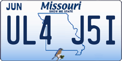 MO license plate UL4J5I
