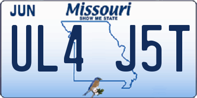 MO license plate UL4J5T