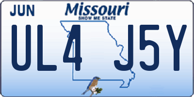 MO license plate UL4J5Y