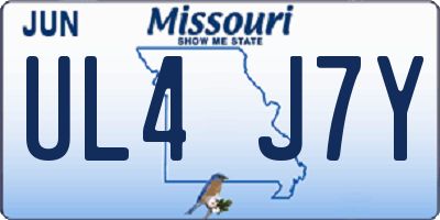 MO license plate UL4J7Y