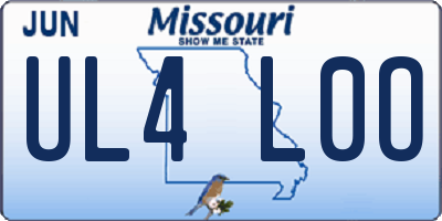 MO license plate UL4L0O