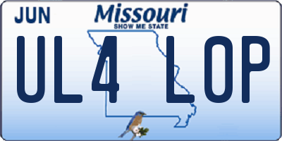 MO license plate UL4L0P