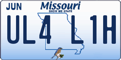 MO license plate UL4L1H