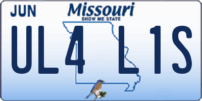 MO license plate UL4L1S