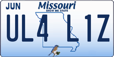 MO license plate UL4L1Z