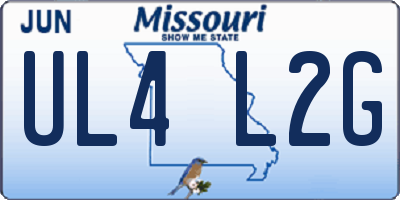 MO license plate UL4L2G