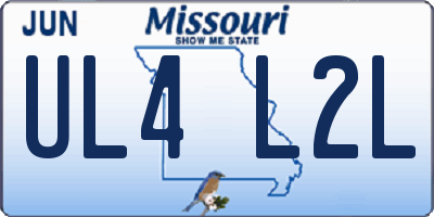 MO license plate UL4L2L