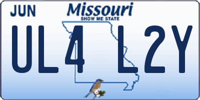 MO license plate UL4L2Y