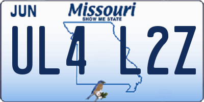 MO license plate UL4L2Z