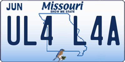 MO license plate UL4L4A