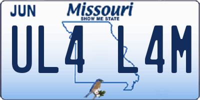 MO license plate UL4L4M