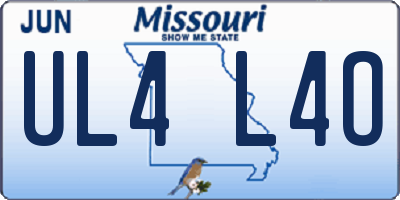 MO license plate UL4L4O