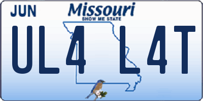 MO license plate UL4L4T