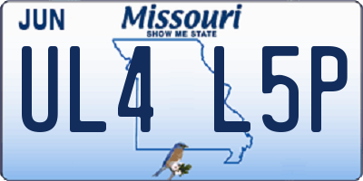MO license plate UL4L5P