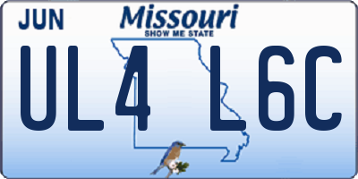 MO license plate UL4L6C
