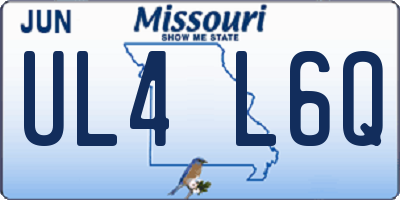 MO license plate UL4L6Q