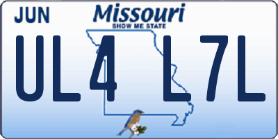 MO license plate UL4L7L
