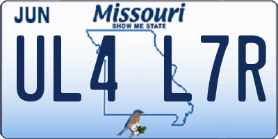 MO license plate UL4L7R