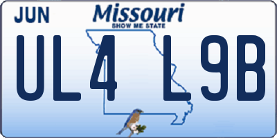 MO license plate UL4L9B