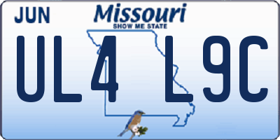 MO license plate UL4L9C