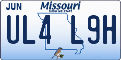 MO license plate UL4L9H