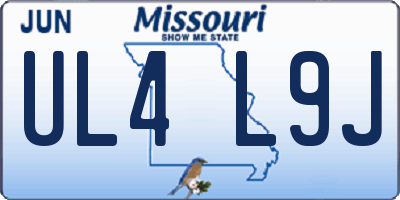 MO license plate UL4L9J