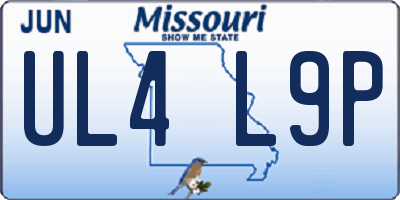 MO license plate UL4L9P