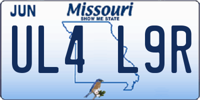 MO license plate UL4L9R