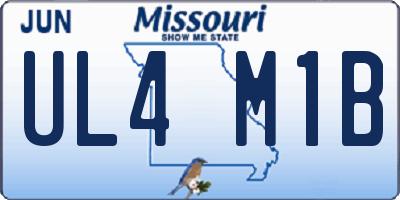 MO license plate UL4M1B