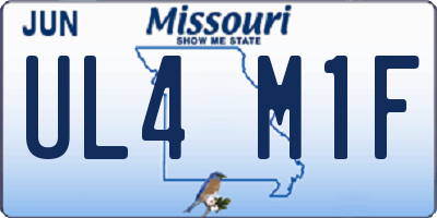 MO license plate UL4M1F